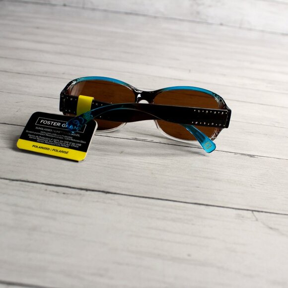 Foster Grant Women\'s Polarized Sunglasses Brown Blue